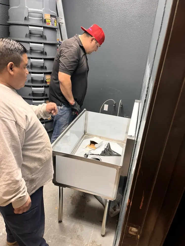 Commercial plumbing and sink installation in Revere
